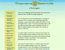 Tablet Screenshot of greensongbotanicals.com